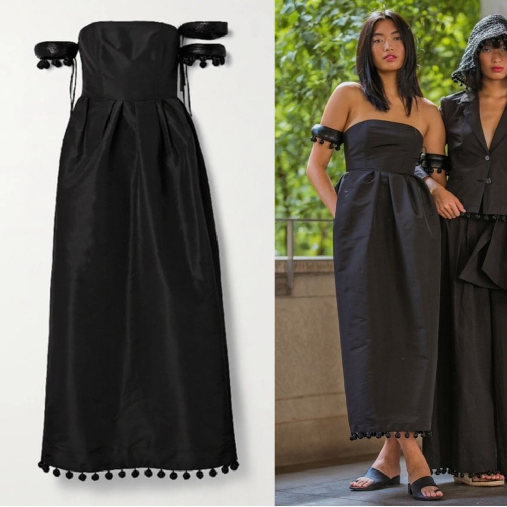 Rosie Assoulin Bangles and Bobbles Off The Shoulder Dress